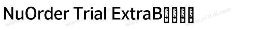 NuOrder Trial ExtraB字体转换